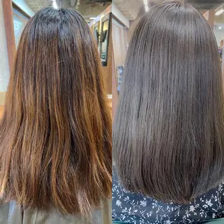 ミディアム カラー 髪質改善/レイヤー ストウシンゴのヘアスタイル