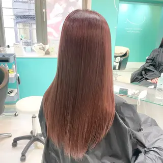 ロング カラー ボブ/艶カラー/ 暖色/Natsukiのヘアスタイル