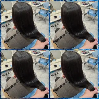 ロング 顔周りレイヤーカット 髪質改善代表西村功平のヘアスタイル