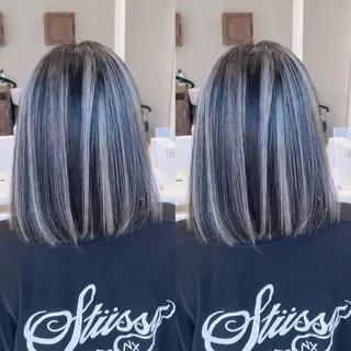 ショート カラー オフホワイトアンドなんば所属・福西 洋斗のヘアスタイル