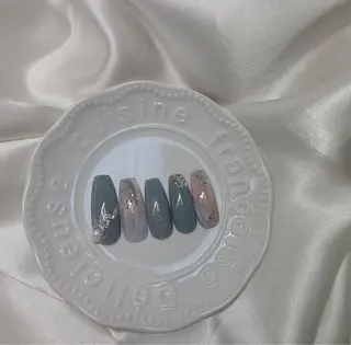 カラー ネイル 𓂃🦢Aurora Swan🌙𓂃のネイルデザイン