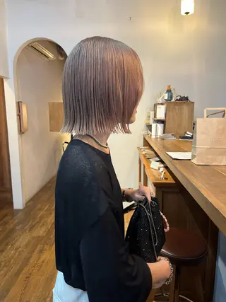 ショート カラー ケアブリーチ/ボブ/ honoのヘアスタイル