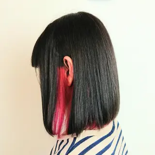 ショート カラー ヘアアレンジ グラデ❣️インナー 派手髪Fumiyoのヘアスタイル