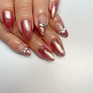 セミロング ネイル 下妻市ﾈｲﾙｻﾛﾝ M_styleのネイルデザイン