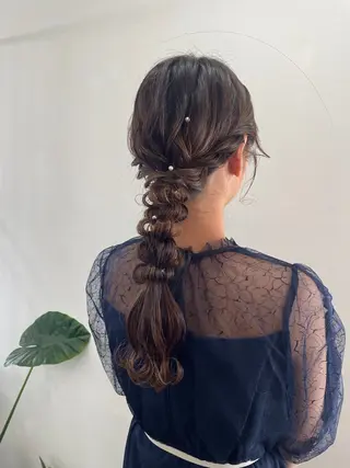 ヘアアレンジ mopa所属・mopa_kaede 暖色カラー/ロングのヘアスタイル