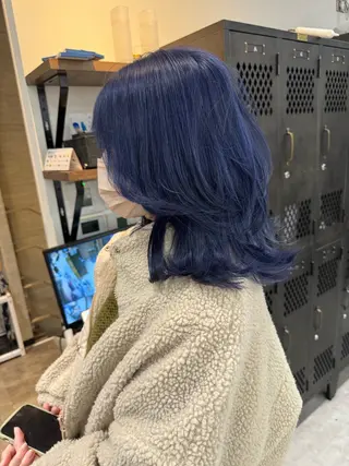 セミロング 髪質改善/ ブリーチ/中尾のヘアスタイル