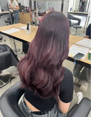 ロング miku/ラベンダー 透明感カラー🪻❤︎のヘアスタイル