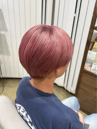 ショート カラー パーマ/カラーモデル ななほのヘアスタイル