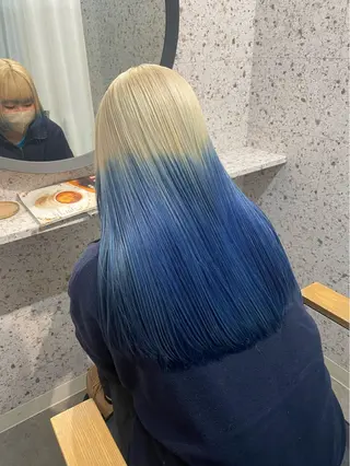 ロング カラー lani hair salon所属・SHOTO ハイトー ン/デザインカラーのヘアスタイル