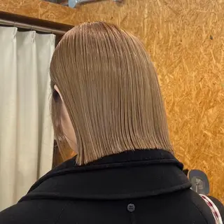 ショート カラー､縮毛矯正 募集中🖤/横浜のヘアスタイル