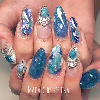 セミロング カラー ネイル SUNNY BAE. SERINAのネイルデザイン