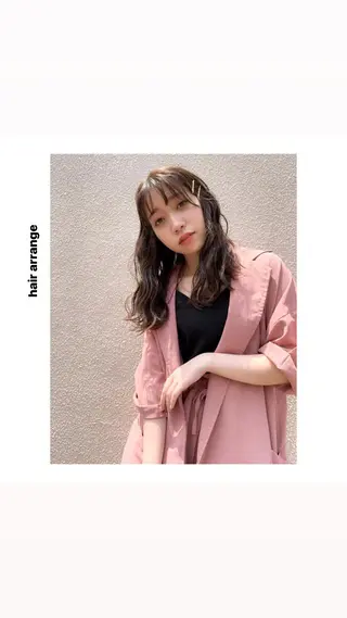 ミディアム カラー パーマ ヘアアレンジ メンズ キッズ ネイル マツエク・マツパ アイブロウ rewards成城学園前店所属・hiro【沿線で叶う 似合わせhair】のヘアスタイル