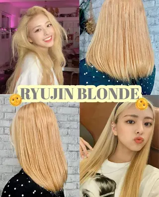 セミロング カラー LIBERTE所属・韓国ヘア🌈加藤 瑠華のヘアスタイル