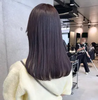 ロング カラー パーマ ヘアアレンジ 透明感/オリーブ/ グレージュ/YUKAのヘアスタイル