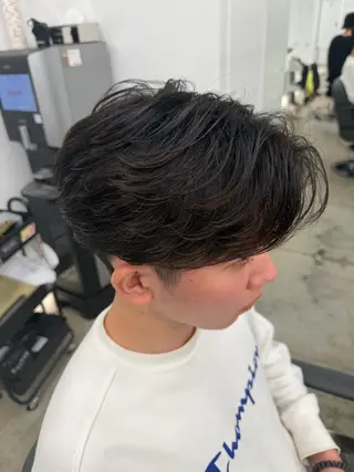 パーマ メンズ パーマ特化/フェザー パーマシャドウ/真生のヘアスタイル