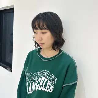 ミディアム パーマ お洒落パーマ/ 艶カラー/michiのヘアスタイル