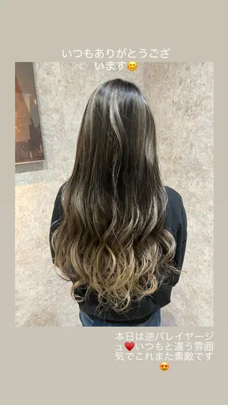 ロング カラー ヘアアレンジ earth尾形美穂 🫧髪質改善縮毛🫧のヘアスタイル