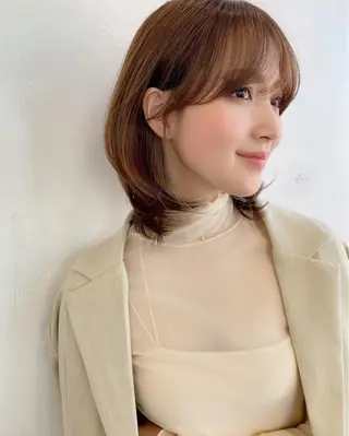 ミディアム 鎌倉 彩のヘアスタイル