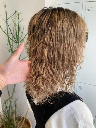 ミディアム パーマ ✳️ウルフ/メンズ/ スパイラルパーマ✳️のヘアスタイル