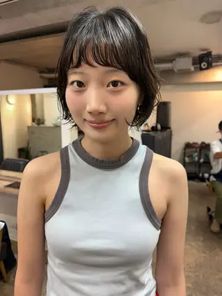 ショート パーマ 森貴裕/ベージュ/ パーマ/オリーブのヘアスタイル