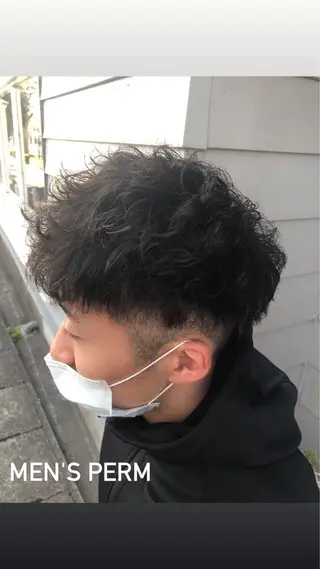 ショート パーマ メンズ fulam所属・佐藤悠生/郡山 メンズパーマ.カットのヘアスタイル