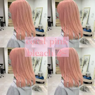 セミロング カラー ピンクカラー🎀/ ミルクティー🍼花音のヘアスタイル