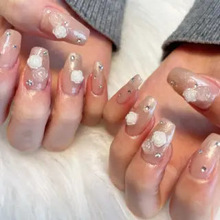 ネイル ゴテゴテ💙ワンホン リオナのネイルデザイン