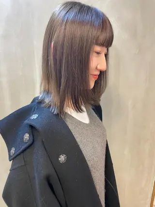 ミディアム カラー パーマ ヘアアレンジ メンズ キッズ ネイル マツエク・マツパ アイブロウ tatsumi/ボブ ウルフ/レイヤーのヘアスタイル