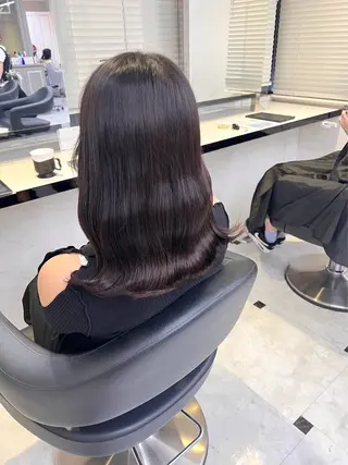 ミディアム カラー ヘアアレンジ 💓ブリーチ特化 透明感💓あい💓のヘアスタイル