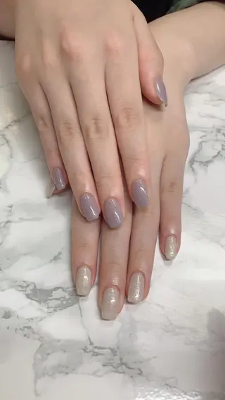 ネイル はな💎ネイル ワンホン、長さ出しのネイルデザイン