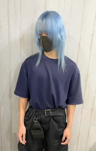 カラー メンズ ハイトーン💫 エクステ💫maiのヘアスタイル