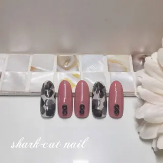 ネイル サメ猫 マーヤのネイルデザイン