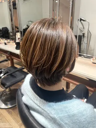 ショート カラー BEBE所属・ご新規様限定 透明感カラーKANAのヘアスタイル