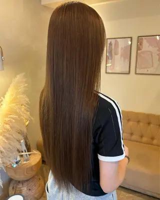 ロング カラー ミルクティ/ピンク/ レイヤー/yuriaのヘアスタイル