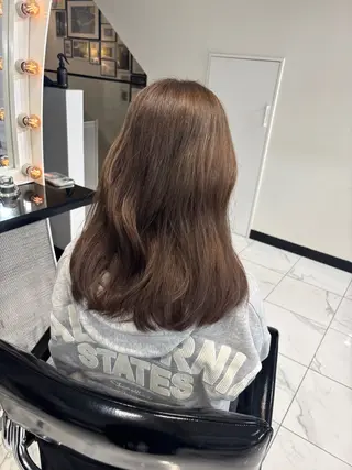 セミロング カラー Halo所属・玖須　綾音 /柔らかい海外ヘア♡のヘアスタイル