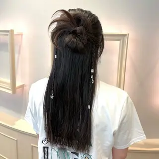 ロング ヘアアレンジ 艶髪/柔らかカラー /アレンジ🪞あまにのヘアスタイル