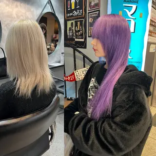 セミロング 濱川響太レディース カットモデルのヘアスタイル