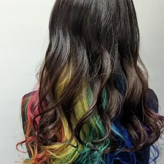 ロング カラー fuwat所属・秋葉原でカラーする なら🐉ちぇーたんのヘアスタイル