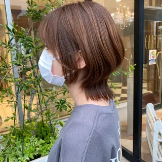 ミディアム ショートヘアはお任せ 冨樫真未のヘアスタイル