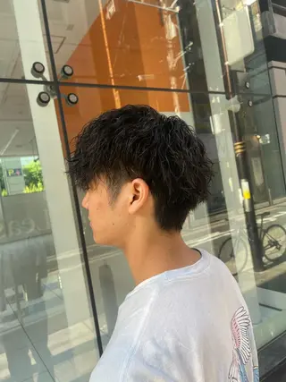 パーマ メンズ &chaLme   心斎橋所属・emi/髪質改善/ 韓国風/艶カラーのヘアスタイル