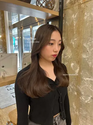 ロング rio¦ブラウン¦暗 髪¦縮毛矯正🌙のヘアスタイル