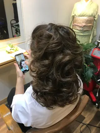 セミロング ヘア＆エステ フォーチュン所属・石川 奈緒子のヘアスタイル