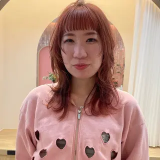 ミディアム カラー ベージュ/透明感/ 桃子🎀のヘアスタイル