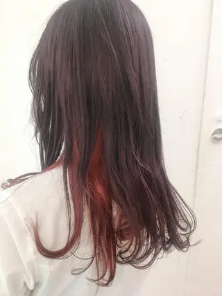 カラー nuu所属・💜ショート💜 ウルフ、ボブ二色亜美のヘアスタイル