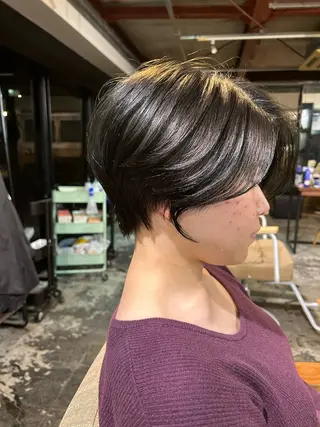 ショート 最新ケアカラー 髪質改善YUTOのヘアスタイル