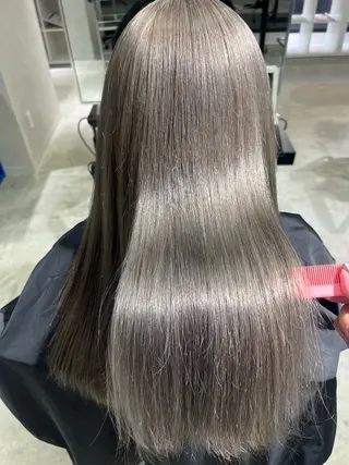 カラー 心斎橋/ブロンド/ ペールカラー/あみかのヘアスタイル