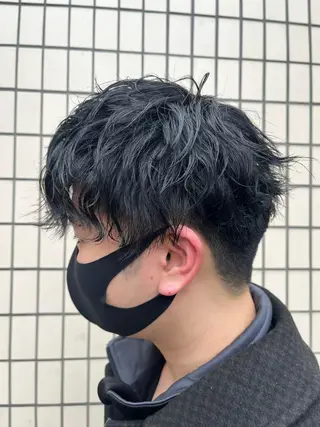 ショート パーマ メンズ Lily hair所属・メンズ’ショート特化 クロスのヘアスタイル