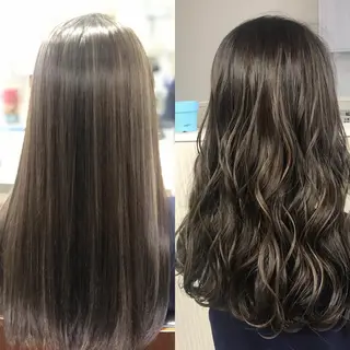 セミロング カラー 山内 聡史のヘアスタイル