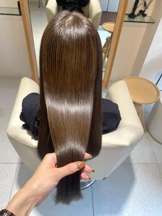 ロング カラー 安永 涼のヘアスタイル