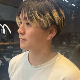 ショート メンズ ブリーチカラー特化 🌱/渡邉日向のヘアスタイル
